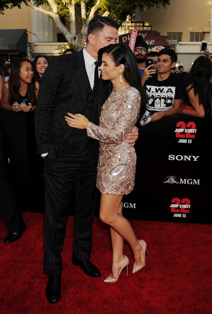 Channing planted a kiss on Jenna's head at the LA premiere of 22 Jump Street in June 2014.