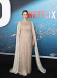 Jennifer Lawrence Adorns Her Baby Bump in an Ethereal Caped Gown by Dior