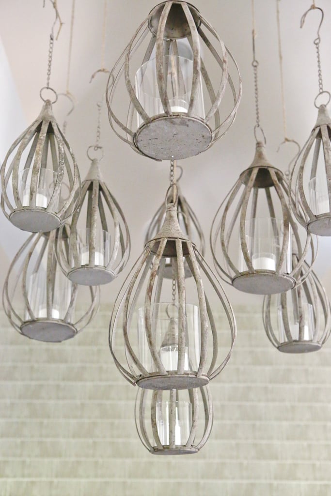 Swap a Light Fixture For Lanterns Hung at Different Heights