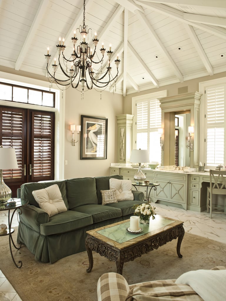 With its own sitting area, dressing room, and private terrace, Paula's bathroom is nicer than most people's homes!