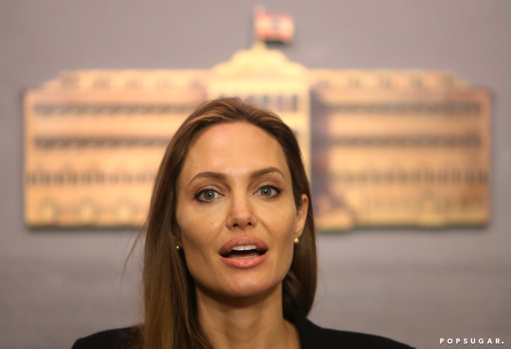 Angelina Jolie gave a speech in Beirut.