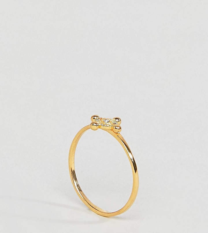 Asos Gold Plated Sterling Silver Vintage Style Engraved Eye Ring