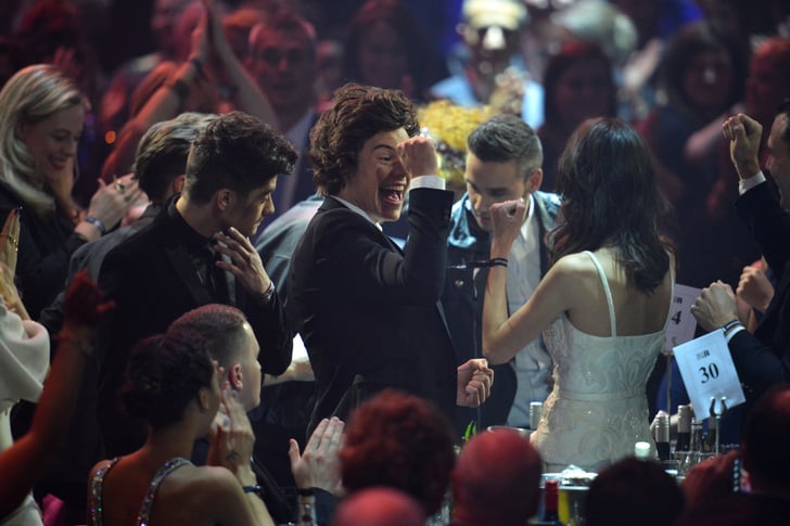 One Direction Celebrating At The Brit Awards In 2013 Best One Direction Pictures Popsugar 8250