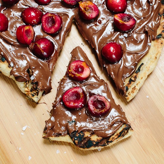 Grilled Nutella and Cherry Pizza