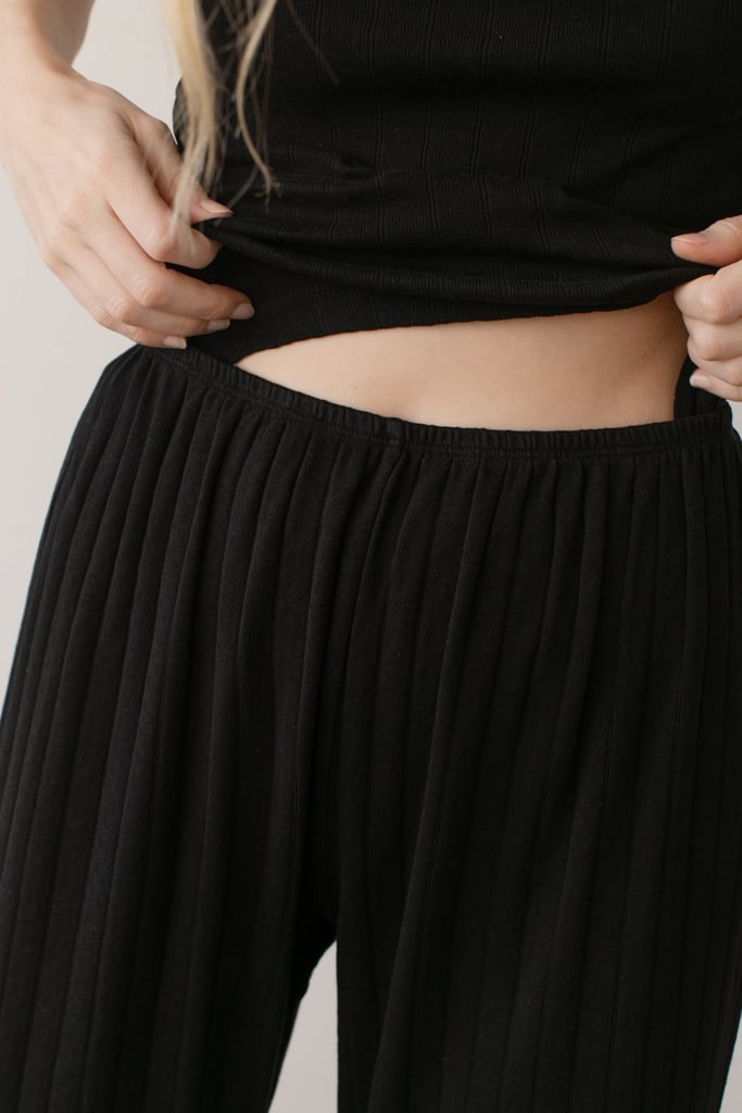 Donni The Pointelle Simple Crop Pant