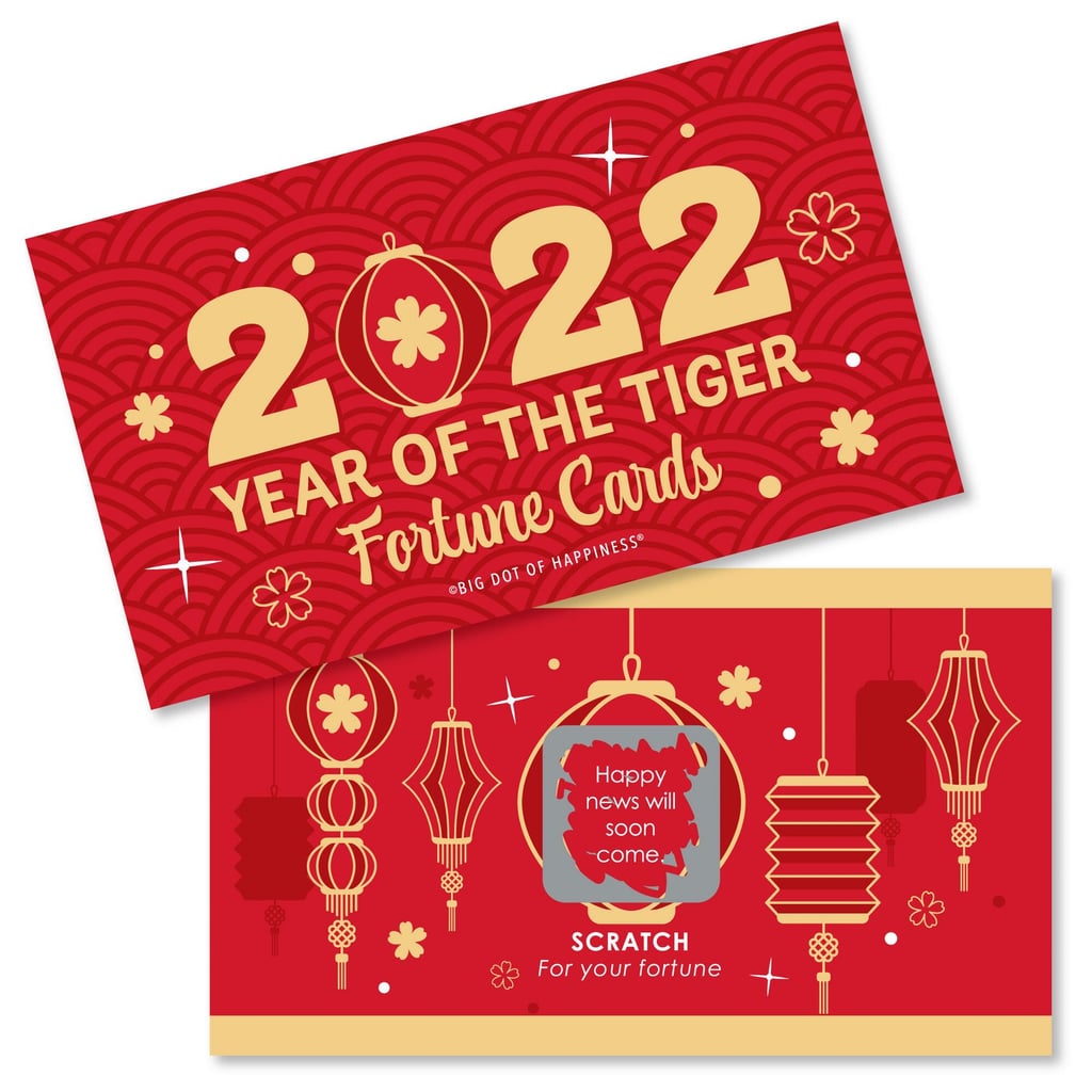 Lunar New Year Decor: Big Dot of Happiness 2022 Lunar New Year Game Scratch Off Fortune Cards