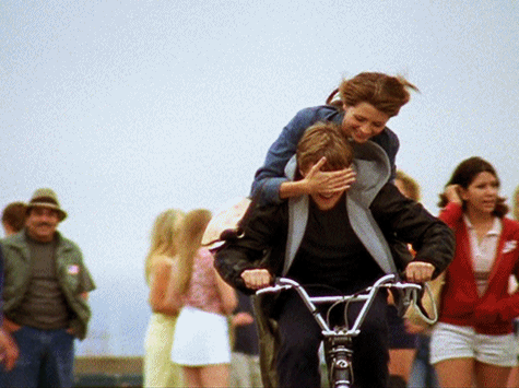 He knows how to ride a bicycle BLIND.