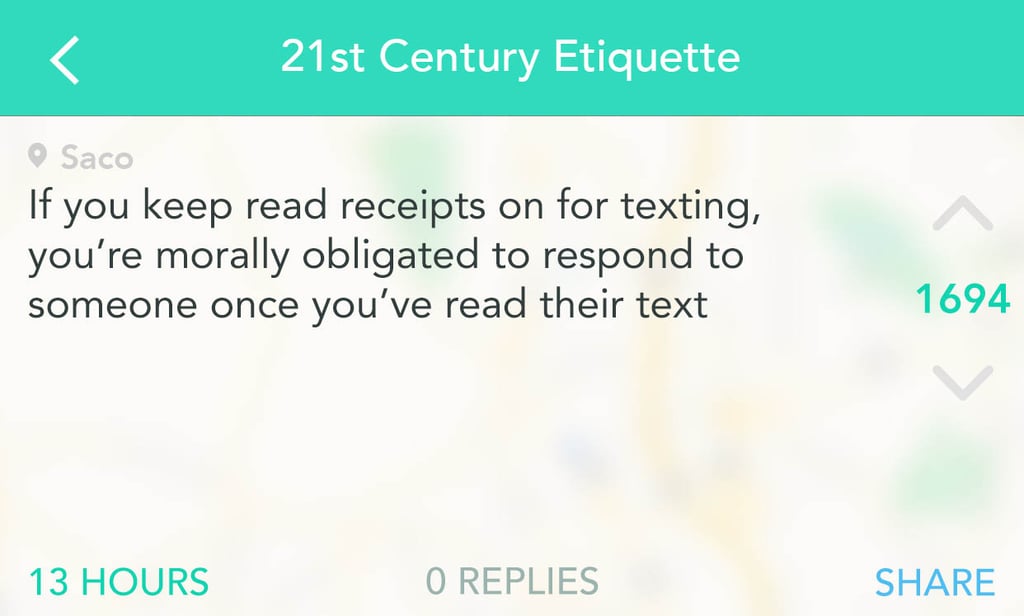 Thou shalt avoid using read receipts — or answer immediately.