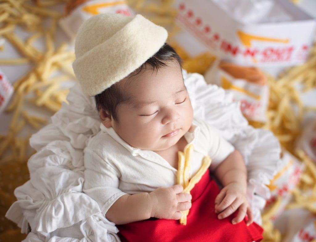 Newborn Photo Shoot With In-N-Out Burgers and Fries