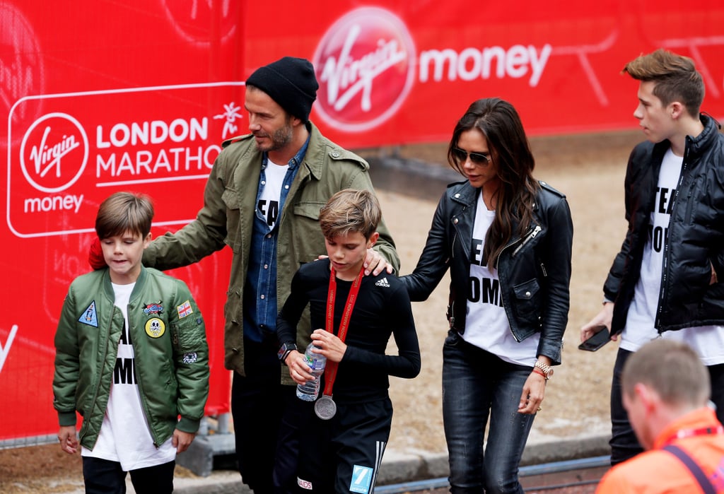 Beckham Family at London Marathon 2015 | Pictures