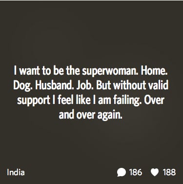 "Without valid support, I feel like I am failing."