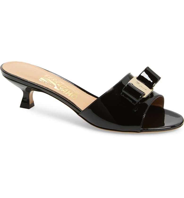 Salvatore Ferragamo Ginostra Bow Slide Sandals