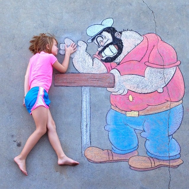 Bluto Popeye Chalk Drawing You Won T Believe What This Dad Can Do With Sidewalk Chalk Popsugar Family Photo 3 Bluto Popeye Chalk Drawing You Won T Believe What This Dad Can Do With Sidewalk Chalk Popsugar Family Photo 3