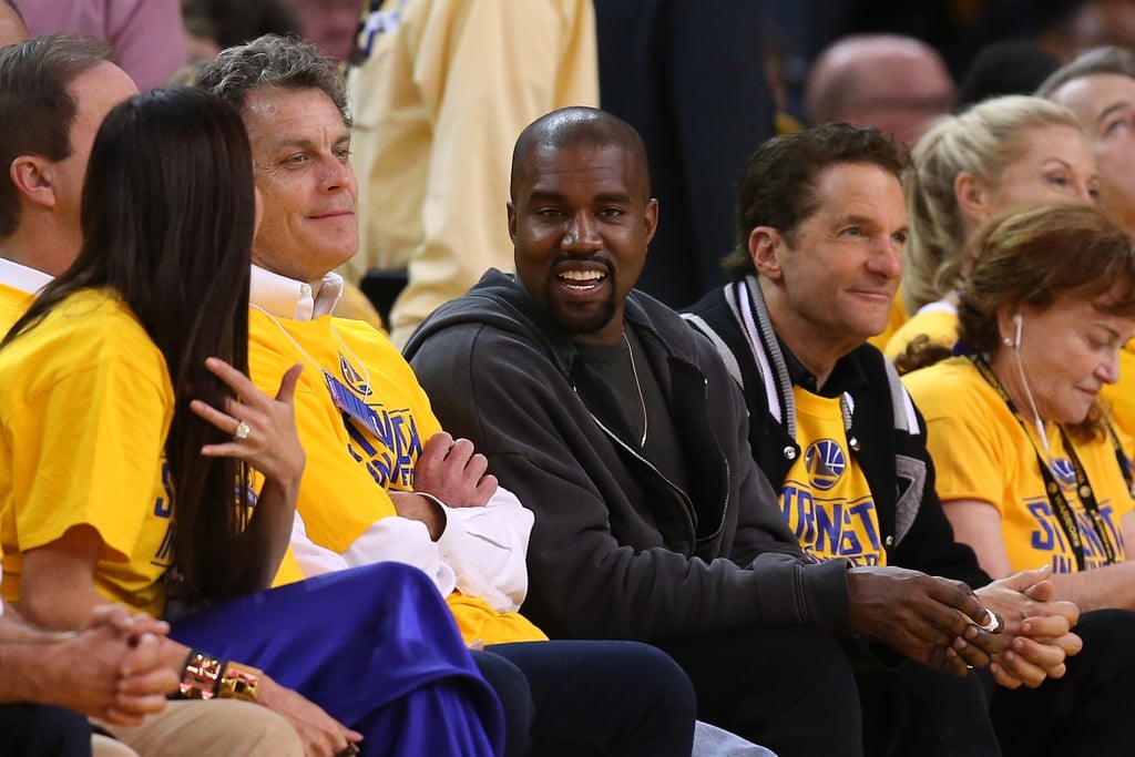 Kanye West at the Warriors Playoff Game