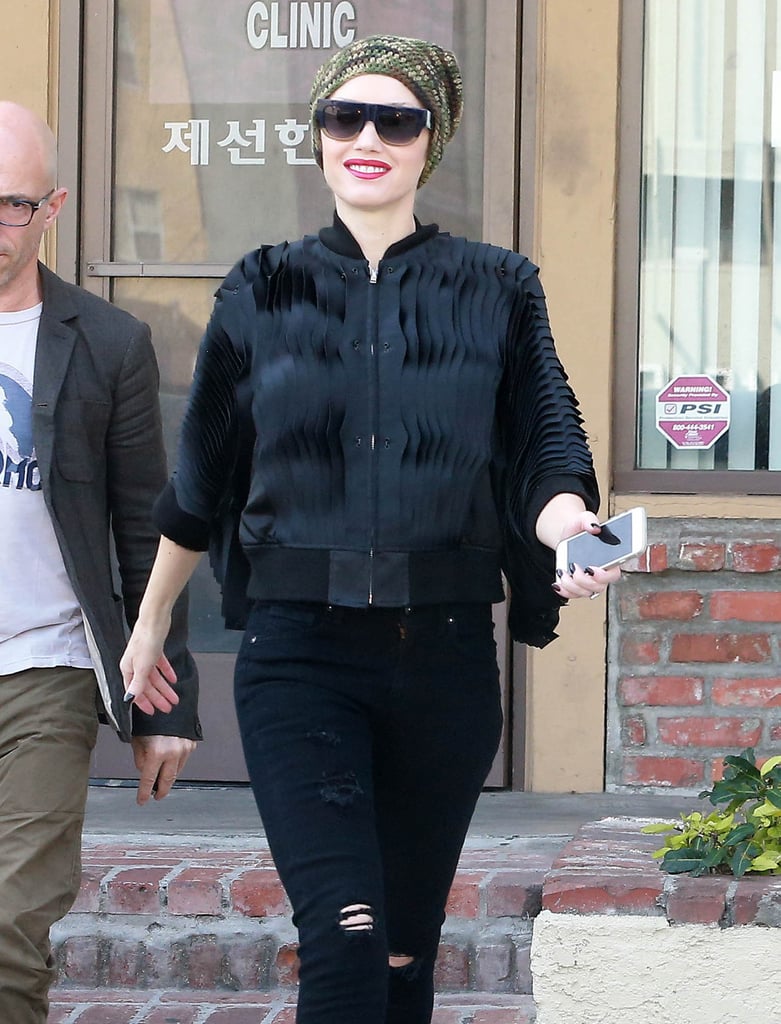 Gwen Stefani smiled during an LA outing on Monday.