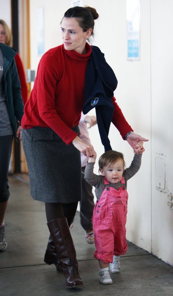Seraphina Affleck showed off her walking skills in LA in March 2010. Seraphina Affleck showed off her walking skills in LA in March 2010.