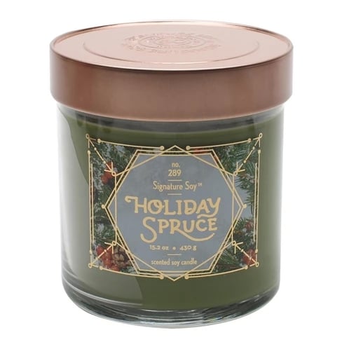 Holiday Spruce Glass Jar Candle