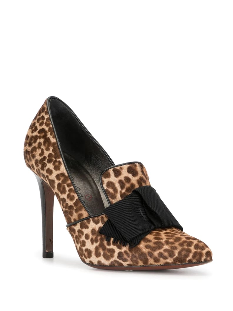 LANVIN Pre-Owned Leopard Pointed Pumps