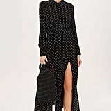 Spot Pleat Shirt Dress