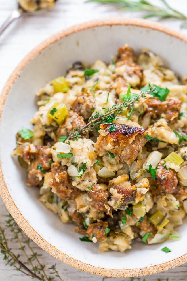Unique Thanksgiving Side Dish: Slow-Cooker Sausage Stuffing