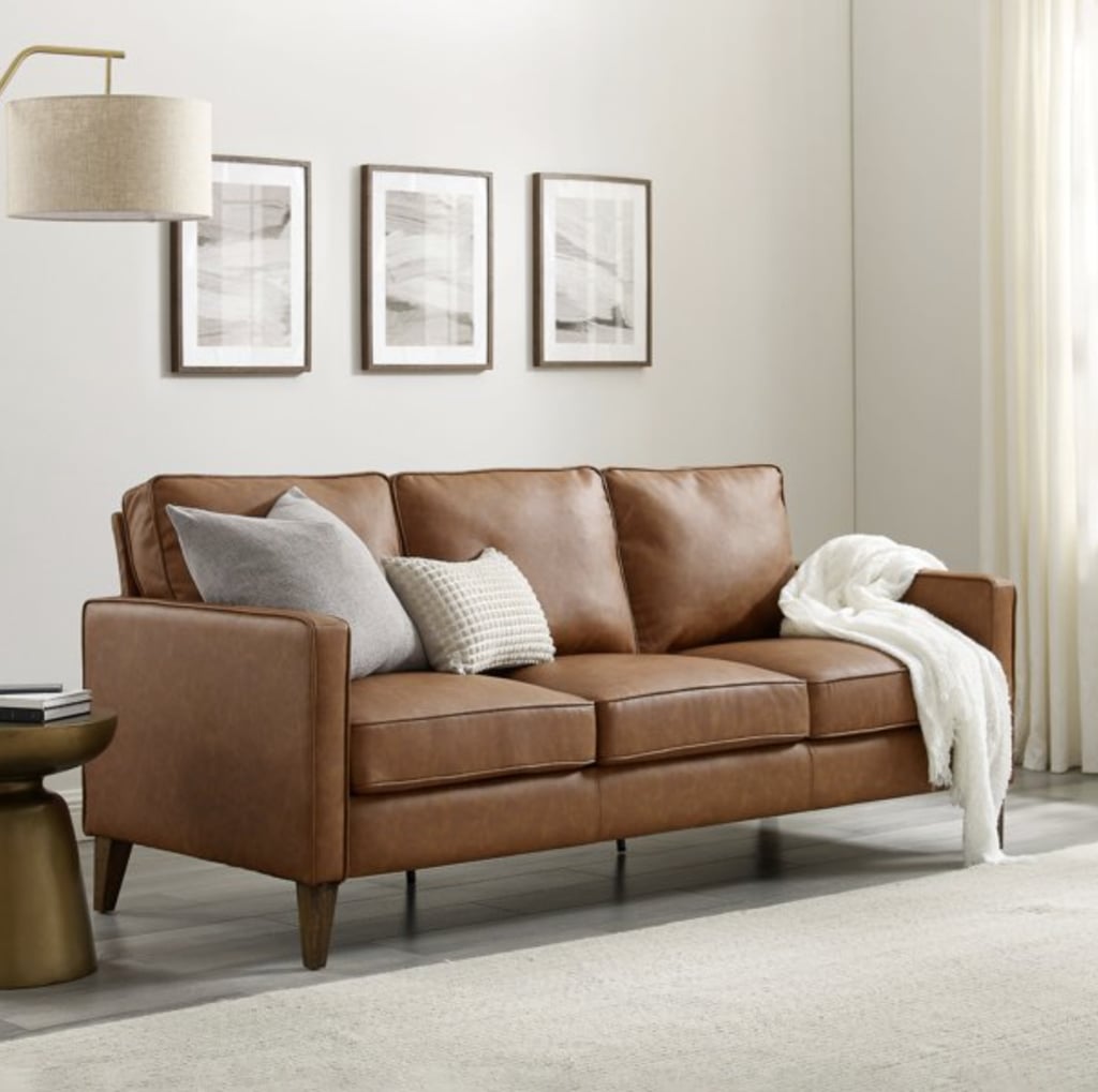 Jianna Faux-Leather Sofa
