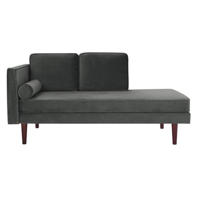 Room and Joy Nora Upholstered Daybed Gray Velvet Twin