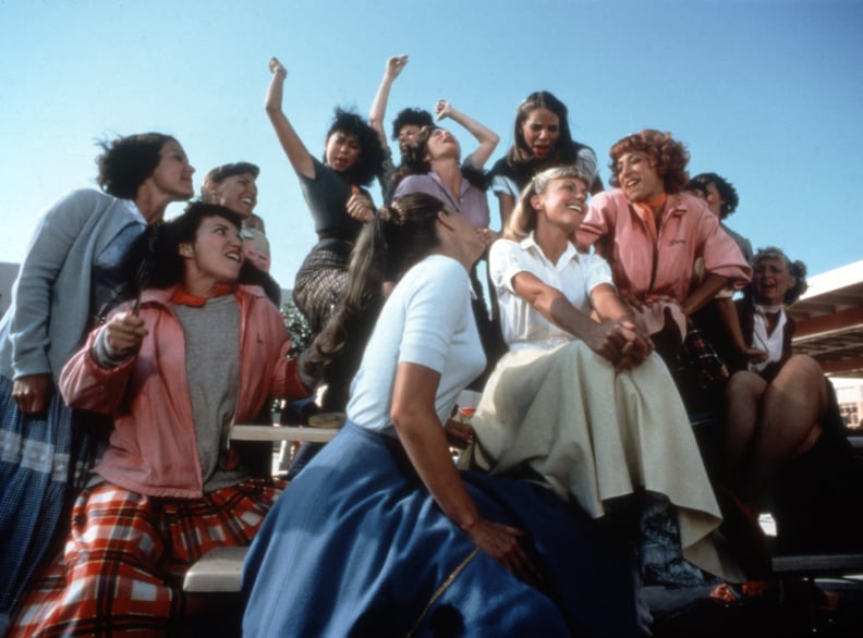 GREASE, Jamie Donnelly, Susan Buckner, Olivia Newton-John, Didi Conn, 1978.  Paramount Pictures/ Courtesy: Everett Collection