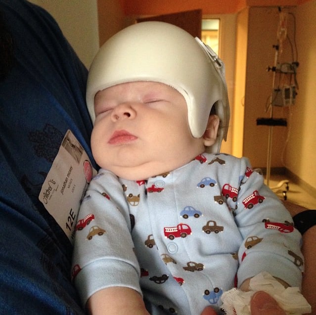Jack With His Very First Helmet