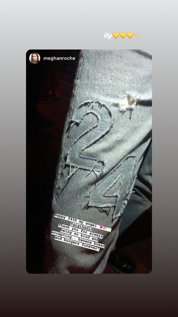 Gigi Hadid Jeans With "24" on Her Birthday