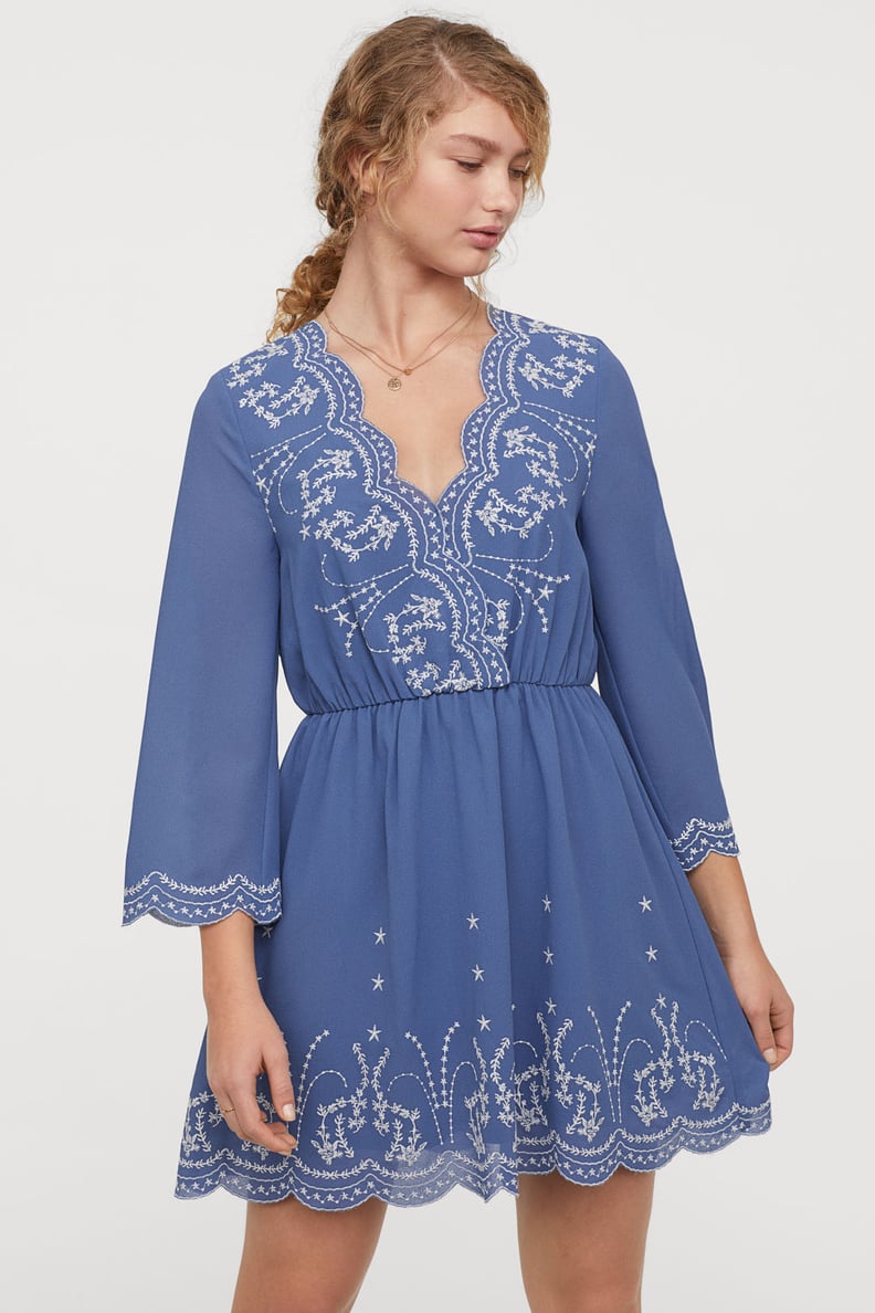 H&M Dress With Embroidery