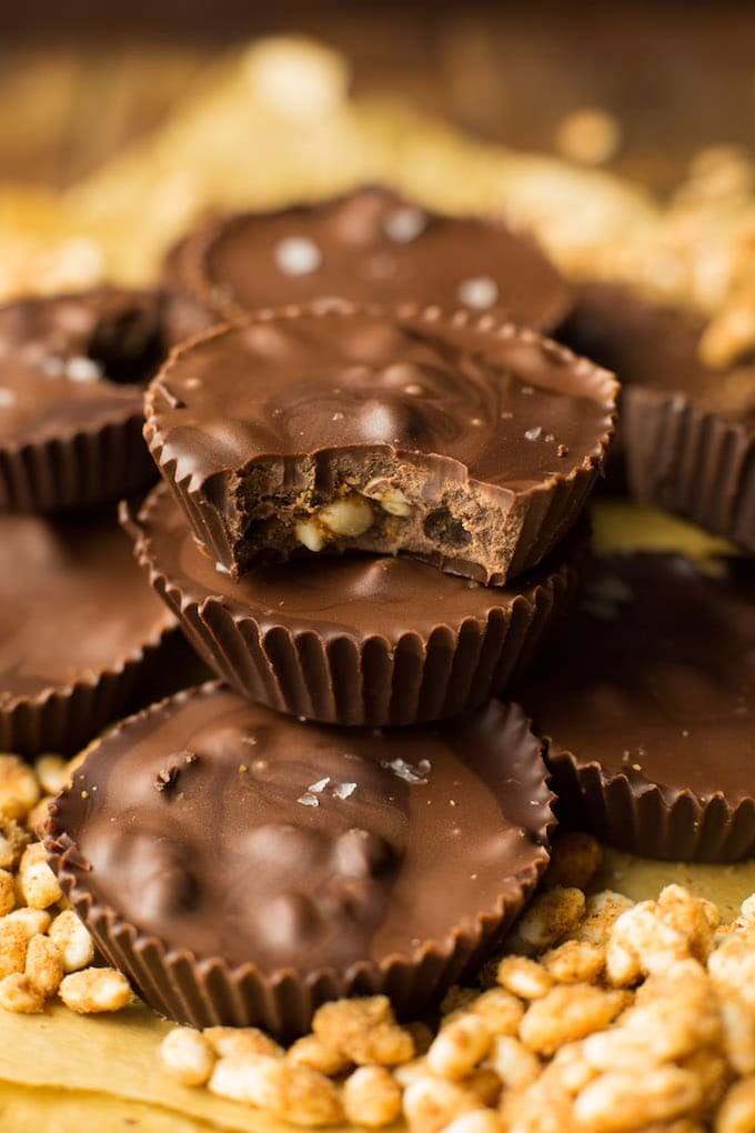 Peanut Butter Crunch Chocolate Cups