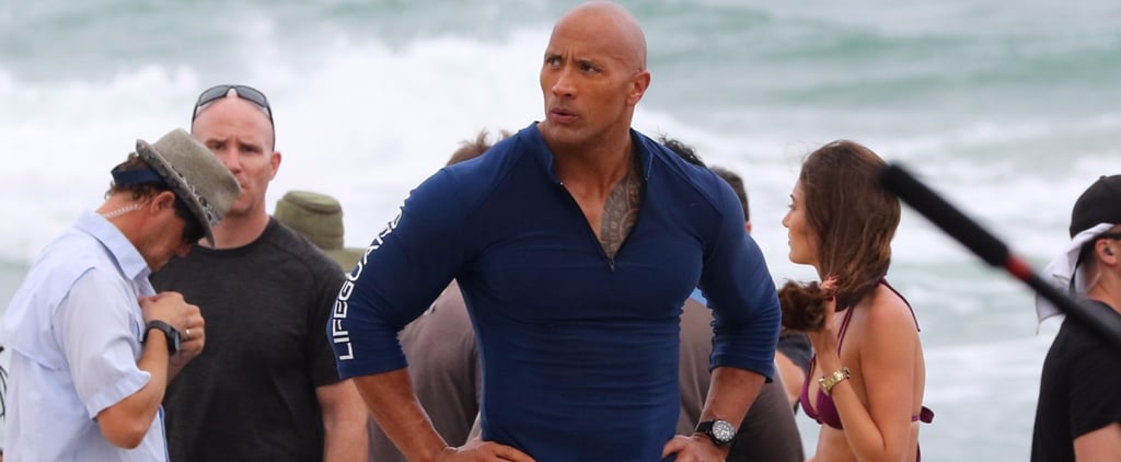 Dwayne Johnson Baywatch Movie Set Pictures