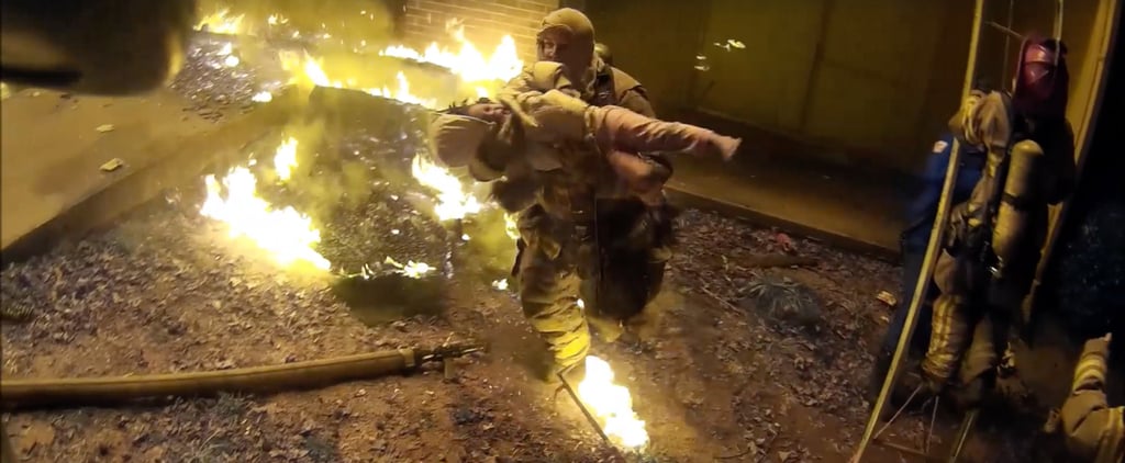 Firefighter Catches Child Thrown From Burning Building