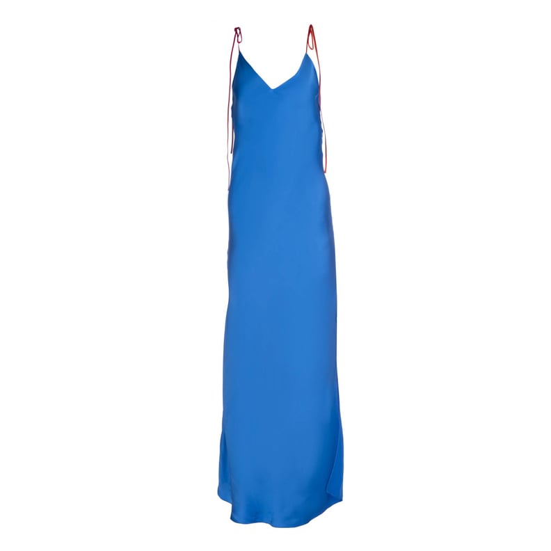 Dannijo Blueberry Tie Strap Silk Slip Dress