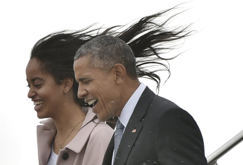 When Barack and Malia couldn't keep it together in the face of a gust of wind.