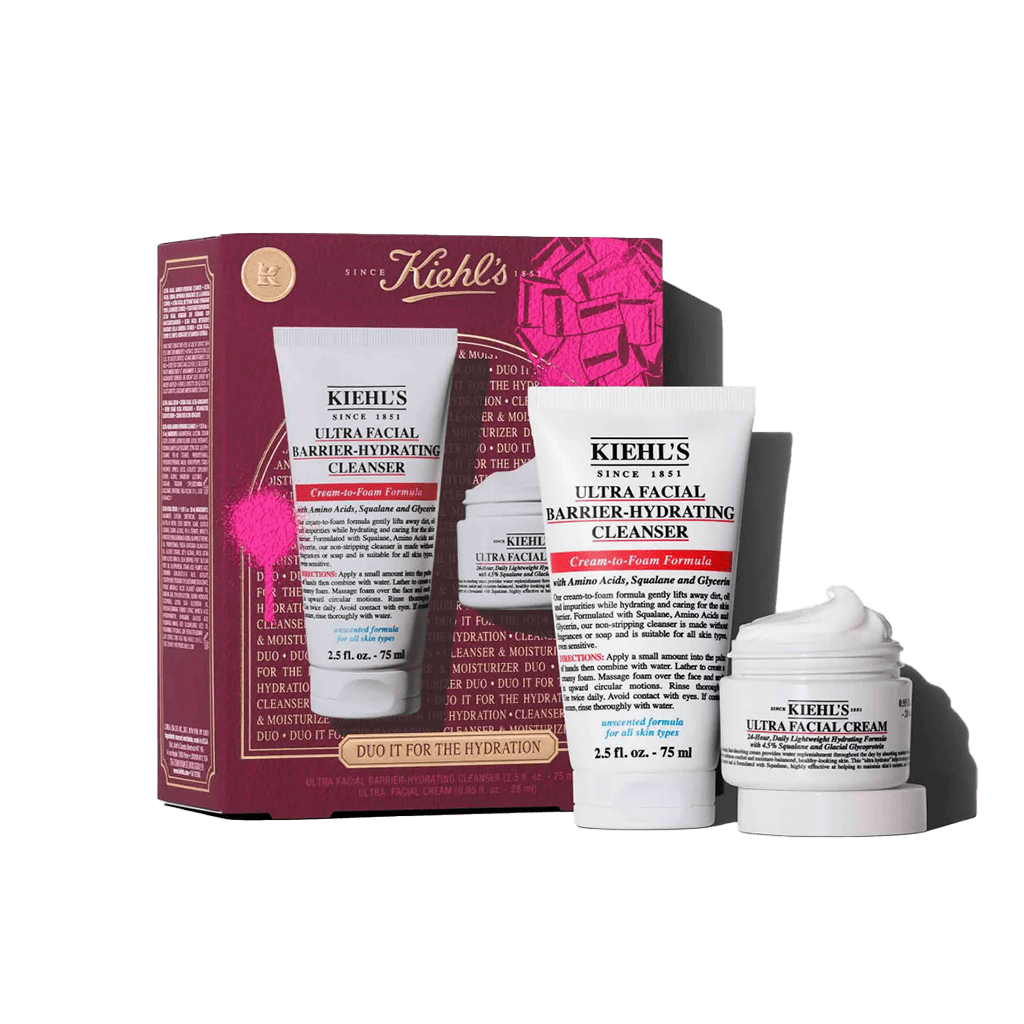Kiehl's Since 1851 Duo It For The Hydration Set ($30)
Scoring two best-selling Kiehl's Since 1851 products for the price of one feels like highway robbery. It doesn't hurt that both the cream and cleanser are universal crowdpleasers. Thanks to their gentle but effective ingredients, even sensitive skin types can reap the benefits of this nourishing set.