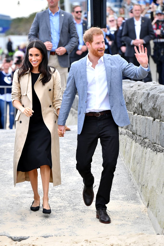 Meghan Markle Black Club Monaco Dress on the Beach 2018