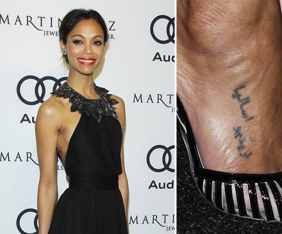 Zoe Saldana The Ultimate Celebrity Tattoo Gallery POPSUGAR 