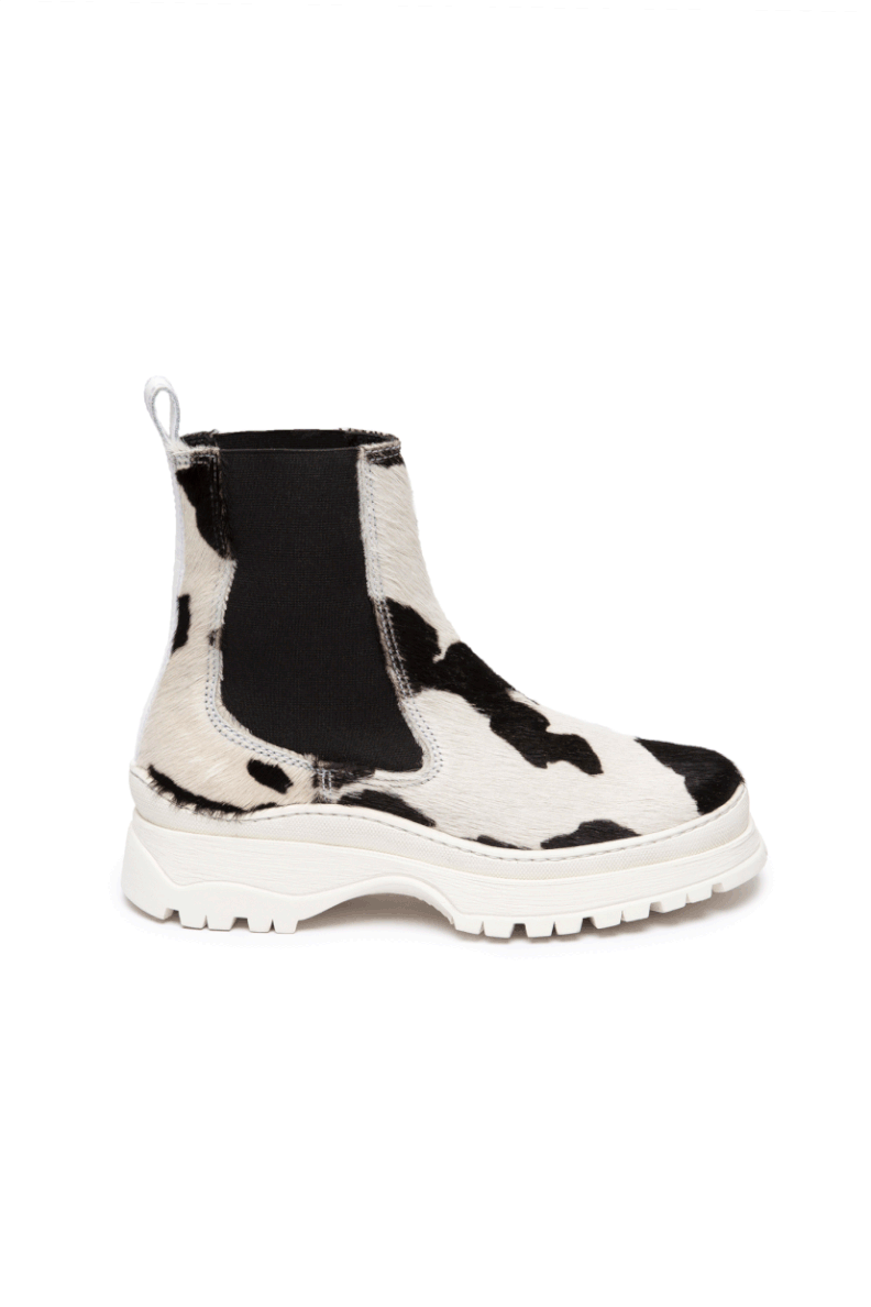 Nicole Saldana Nico/Cow-Printed Haircalf Boot