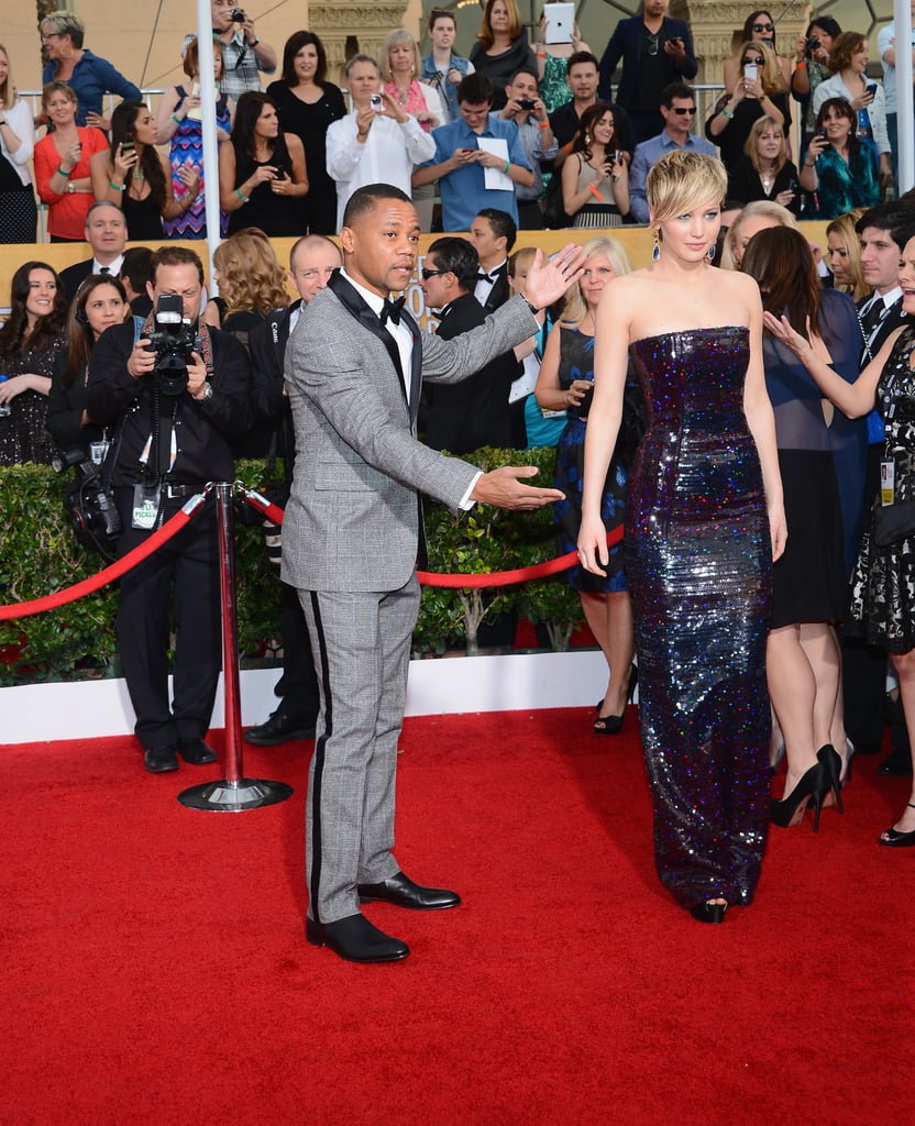 Cuba Gooding Jr. introduced Jennifer on the red carpet.