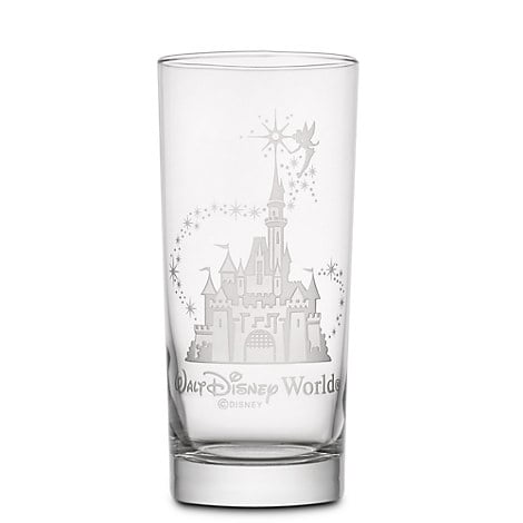 Walt Disney World Castle and Tinker Bell Glass Tumbler