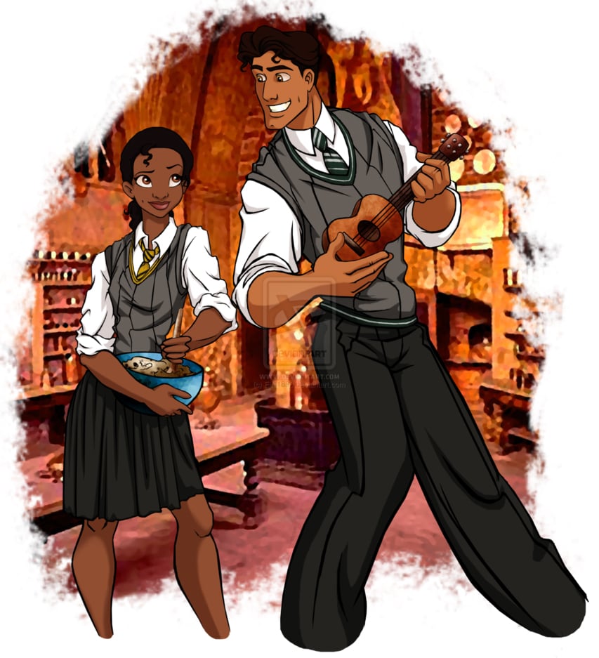 Tiana And Prince Naveen Disney Harry Potter Fan Art Popsugar Love
