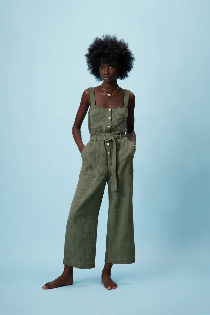 Long Textured Jumpsuit