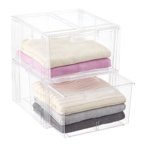Clear Stackable Sweater Drawers