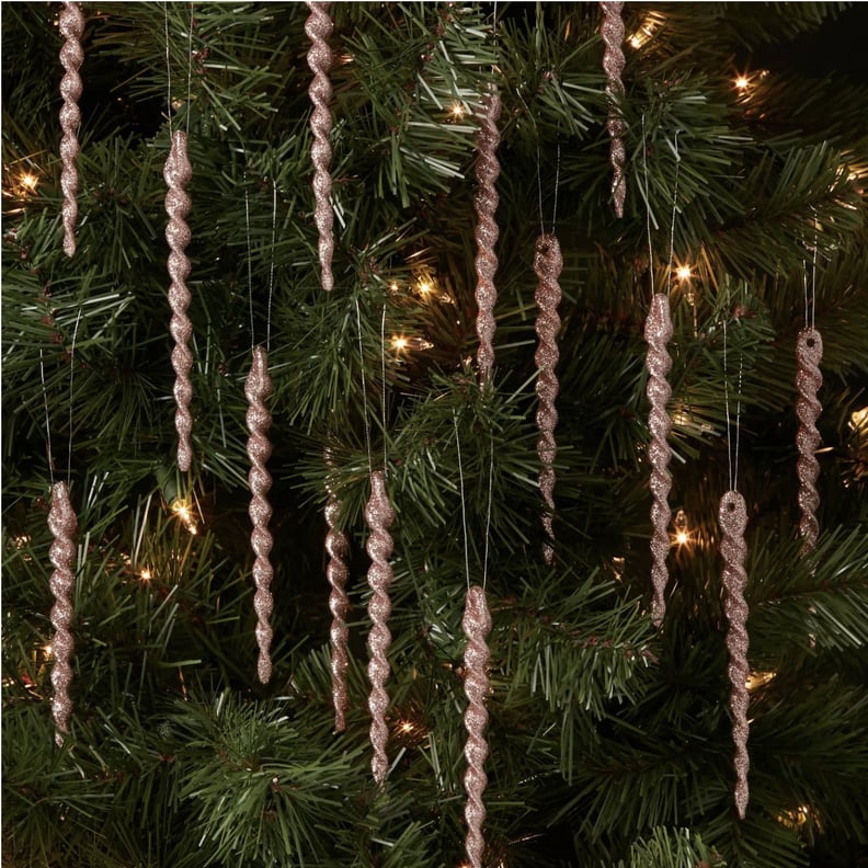 14ct Glitter Icicle Christmas Ornament