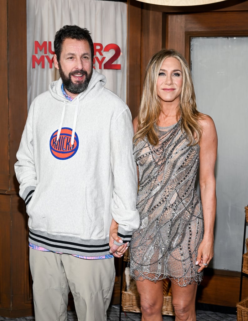 Adam Sandler and Jennifer Aniston at a "Murder Mystery 2" Premiere in 2023