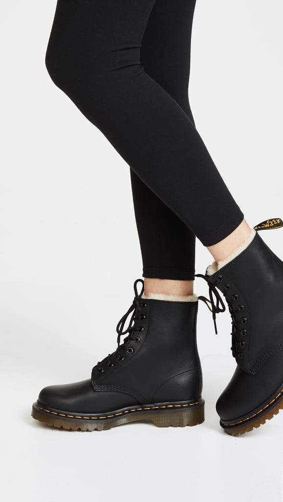 Dr. Martens Sherpa Boots | Best Flat Boots For Women | POPSUGAR Fashion ...