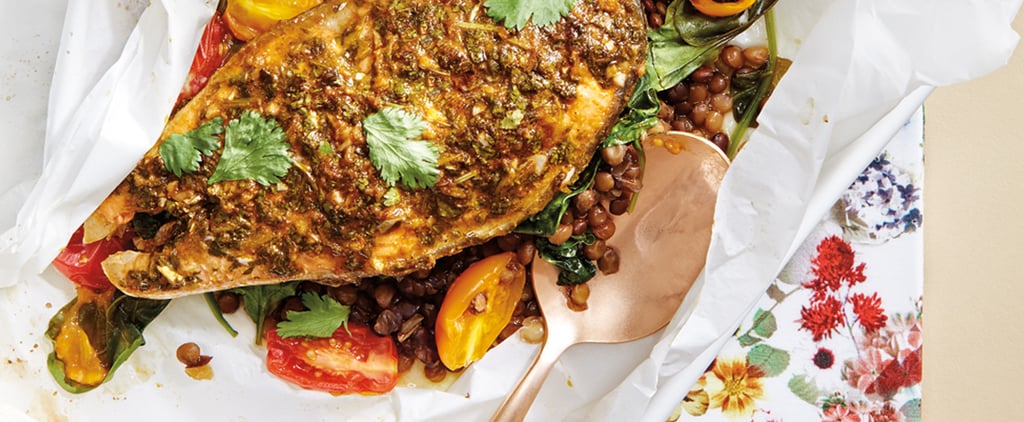 Salmon and Lentils  en Papillote With Cilantro Recipe
