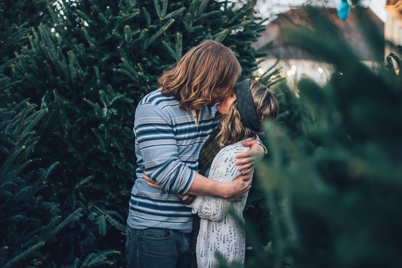 Hunt for the perfect tree and chop it down.