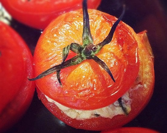 Appetizer: Vegan Goat Cheese-Stuffed Oven-Roasted Tomatoes